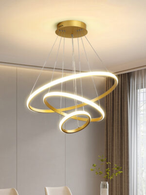 Modern Smart Chandelier, Minimalist Ceiling Light for Living & Dining Room