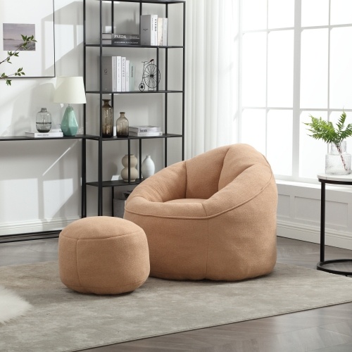 a1bba234-b16e-4b0d-9d19-84ab4201af97.jpg High-Pressure Foam Bean Bag Chair with Footrest Compressed & Padded