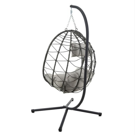 Indoor & Outdoor Hanging Swing Chair with Stand  - Basket Style
