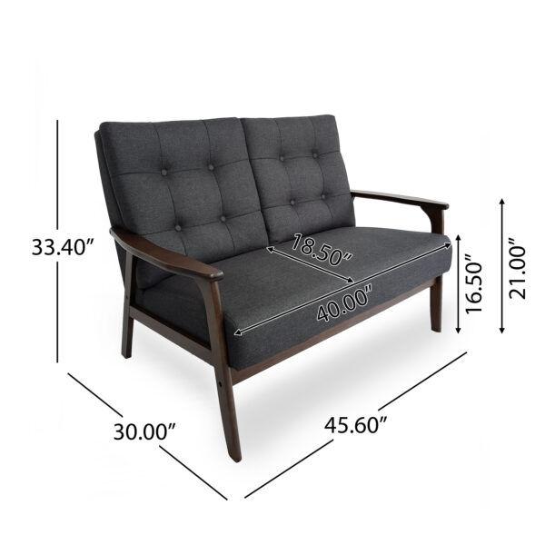 2-Person Sofa - Compact Loveseat for Living Room or Bedroom