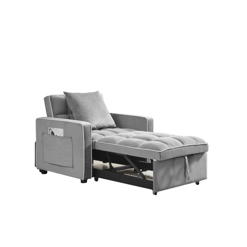 b9ba3e0d-4fe6-4b66-b745-8b1ff1022b52.jpg 3-in-1 Fold-Out Sofa Bed Chair, Adjustable Backrest, Grey