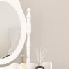 bb605558-887a-4f6e-8188-cbcbbad3a1c5.jpg Vanity Table Set with Oval Mirror, 4 Drawers & Cushioned Stool for Bedroom