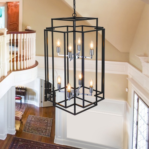 c0524259-6aaa-46bb-96a9-d735887a7b39.jpg 8 Lantern Tiered Chandeliers, Industrial Farmhouse Chandeliers