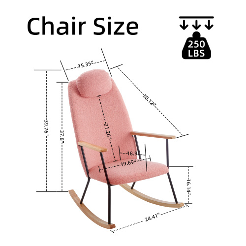 Modern Upholstered Rocking Chair – Cozy Side Chair for Kids & Adults