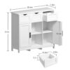 White Storage Cabinet with Drawers & Shelves - Home Decor for Any Room