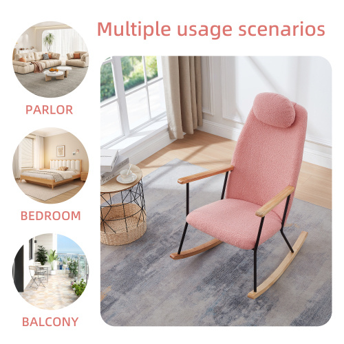 Modern Upholstered Rocking Chair – Cozy Side Chair for Kids & Adults