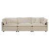Mid-Century Modern Couch 3-Seater Sofa With 2 Armrest Pillows And 3 Toss Pillows, Couch For Living Room