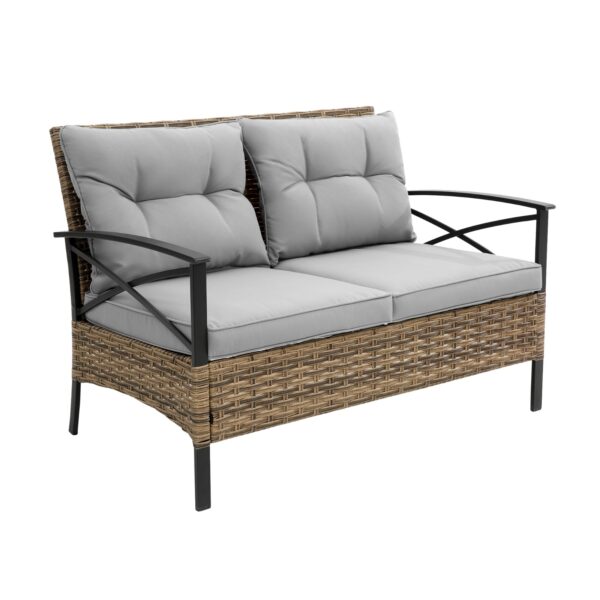 d295c25f-7a32-4d36-9268-d0ffa16aac53.jpg 4-Piece Rattan Wicker Patio Sectional Set - Outdoor Garden Furniture