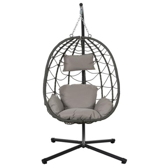 Indoor & Outdoor Hanging Swing Chair with Stand  - Basket Style