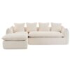 Oversized L-Shape 3-Seater Sofa with Chaise - Deep Seat Sleeper Sectional (Left-Facing)