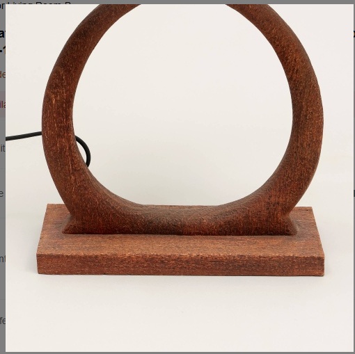 Wooden Base Decorative Table Lamp – 21" for Living Room or Bedroom