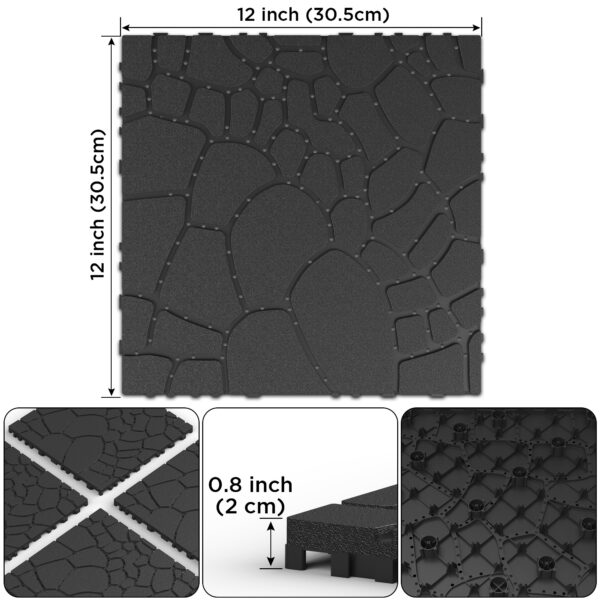 Waterproof, Wear-resistant, DIY Assembly, Garden, Courtyard, Balcony,plastic Flooring