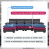 New Modern U-shaped Sectional Sofa, 6-Seat With Waist Pillows