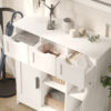White Storage Cabinet with Drawers & Shelves - Home Decor for Any Room