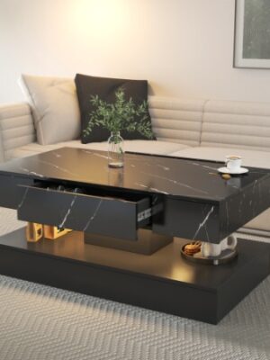 6.93" High Modern LED Coffee Table