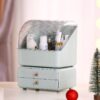 Large Waterproof Cosmetics Storage Box with Drawers, Dustproof Organizer