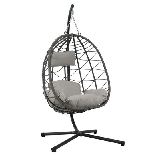 Indoor & Outdoor Hanging Swing Chair with Stand  - Basket Style