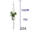 1885652992358.jpg Beige Cotton Rope Plant Hanger – Indoor Hanging Basket for Flower Pots