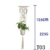 2416963803206.jpg Beige Cotton Rope Plant Hanger – Indoor Hanging Basket for Flower Pots