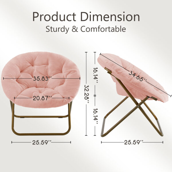 Comfortable Disc Chairs Faux Fur Furniture  For Bedroom & Living Room