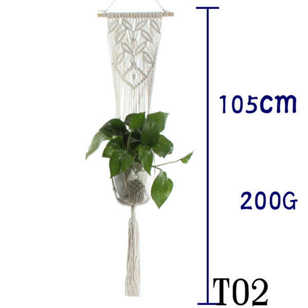 56538019399967.jpg Beige Cotton Rope Plant Hanger – Indoor Hanging Basket for Flower Pots