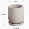 Round cement flower pot