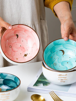 Ceramic Breakfast & Salad Bowl – Cute Multi-Purpose Eating Bowl