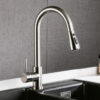 Pull-Out Kitchen Sink Faucet – Hot & Cold Brushed Copper Design
