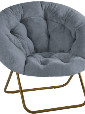 Comfortable Disc Chairs Faux Fur Furniture  For Bedroom & Living Room
