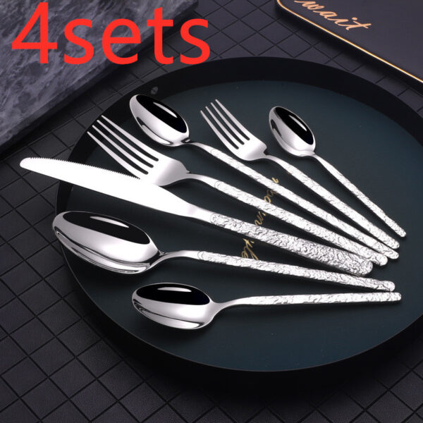 a2992a0c-7cec-44cb-a690-7a4687282ac4.jpg Embossed Handle Steak Cutlery – Premium Western-Style Utensil Set