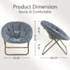 Comfortable Disc Chairs Faux Fur Furniture  For Bedroom & Living Room