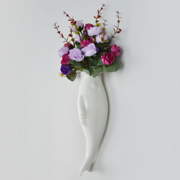 1618370067307.jpg 3D Ceramic Goldfish Wall Vase – Modern Restaurant Decor
