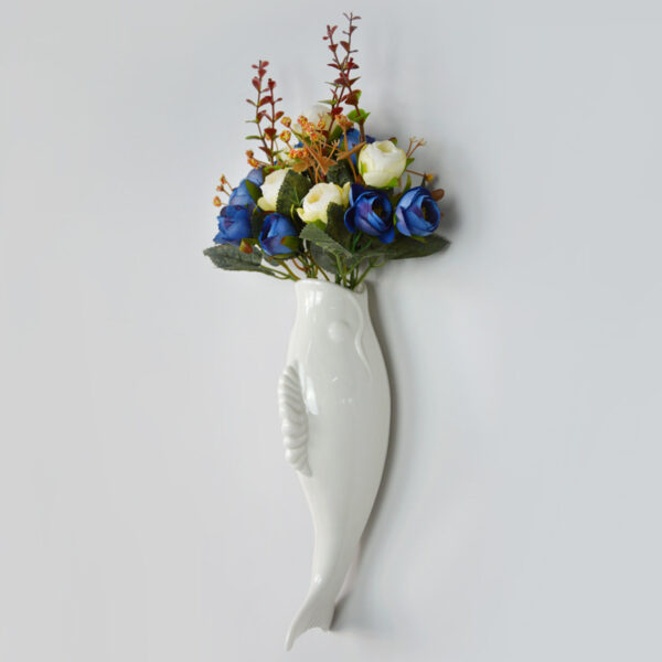 1618370067401.jpg 3D Ceramic Goldfish Wall Vase – Modern Restaurant Decor