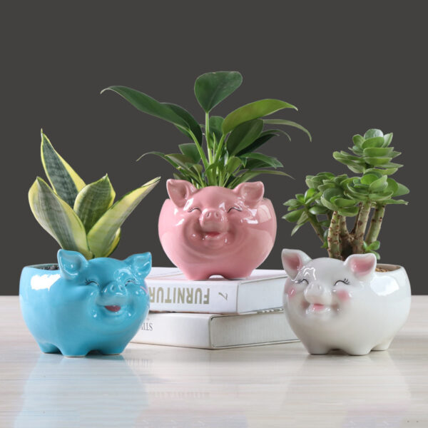Nordic Cartoon Animal Ceramic Succulent Pot