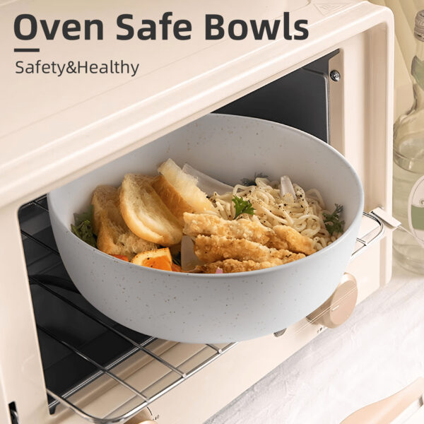 27oz Ceramic Kitchen Bowl Set of 4 – Microwave & Oven Safe