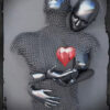 Romantic Abstract Metal Statue Canvas Poster – Home Wall Decor