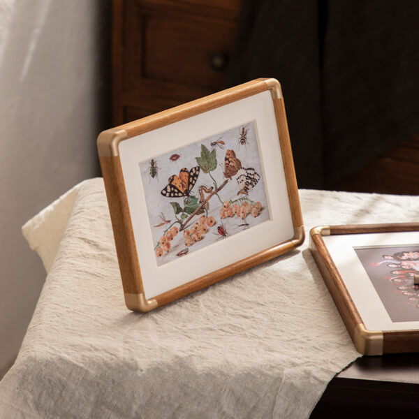 Solid Wood Photo Frame – Walnut Wall Hanging Portrait Frame