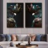 Animal Print Wall Art – Modern Living Room Canvas Decor