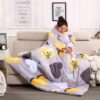 Winter Lazy Quilt with Sleeves – Warm Wearable Blanket