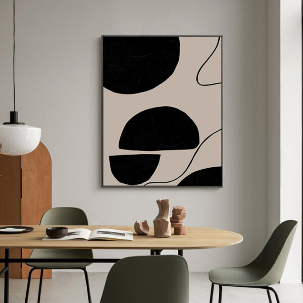 Luxury Geometric Shapes Canvas Poster – Modern Room Wall Decor
