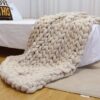 Hand-Woven Woolen Chenille Blanket – Soft Cozy Home Throw
