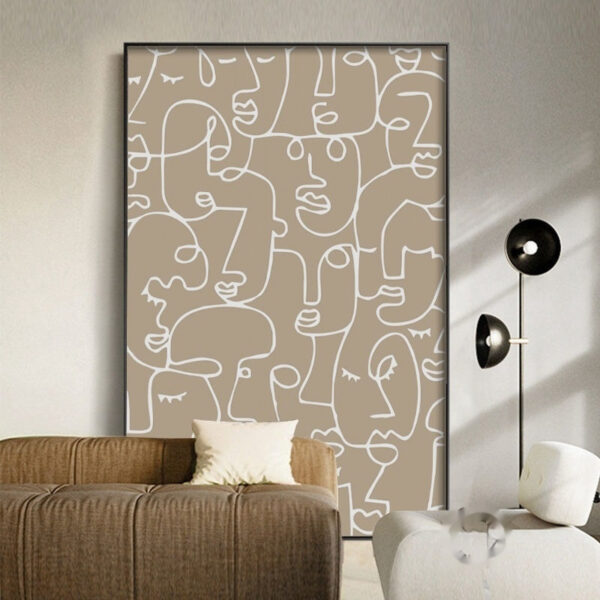 Living Room Background Wall Mural – Modern Decorative Painting