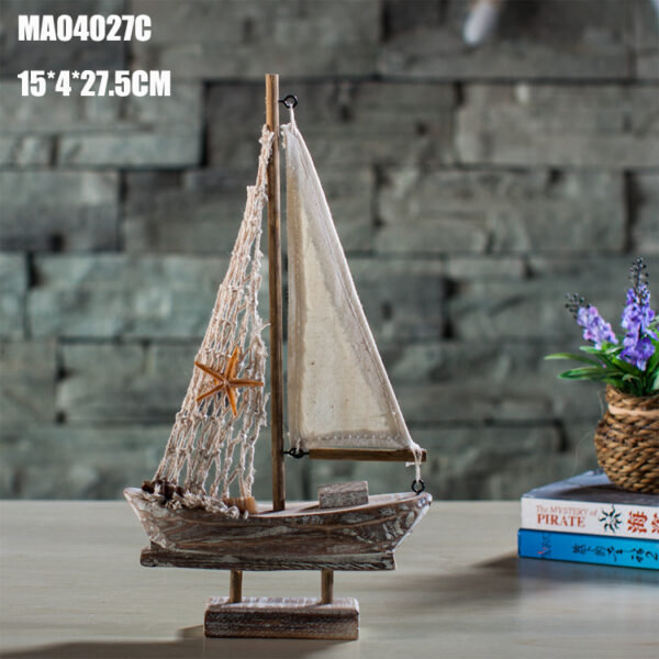 Antique Fishing Boat Model – Creative Home Decoration