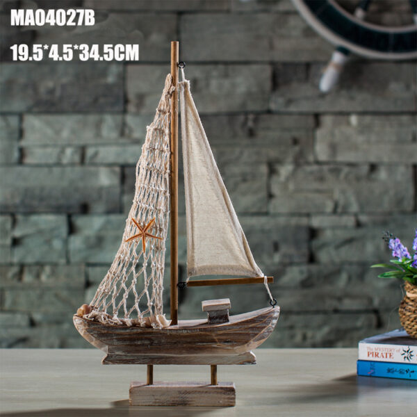 Antique Fishing Boat Model – Creative Home Decoration