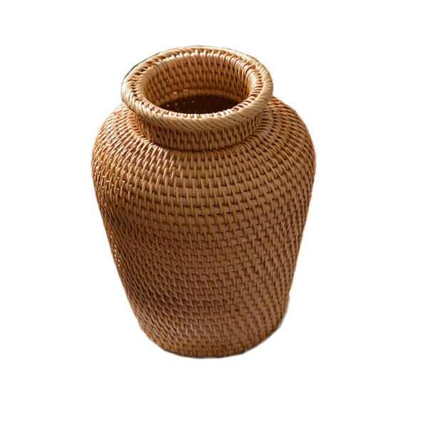 Rattan Woven Decorative Vase – Floral Dry Flower Basket