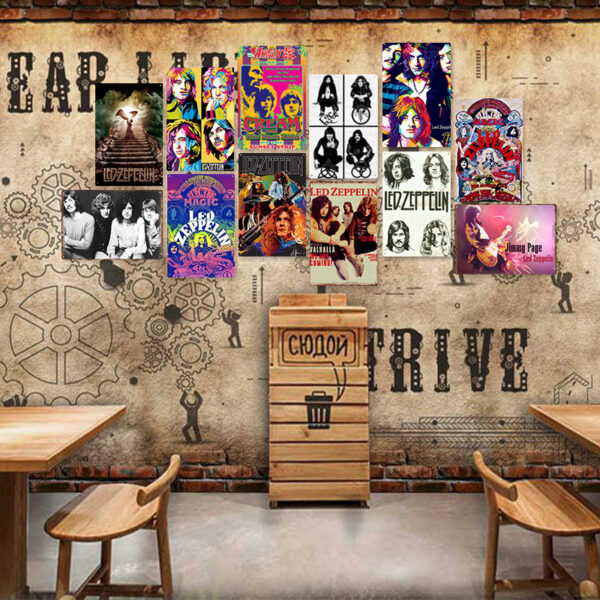 Retro Tin Metal Wall Decor – Classic European & American Iron Painting