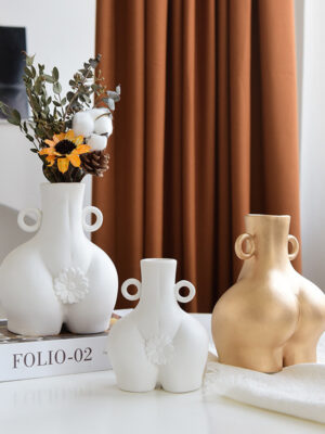 Nordic Human Body Ceramic Vase – Modern Home Decoration