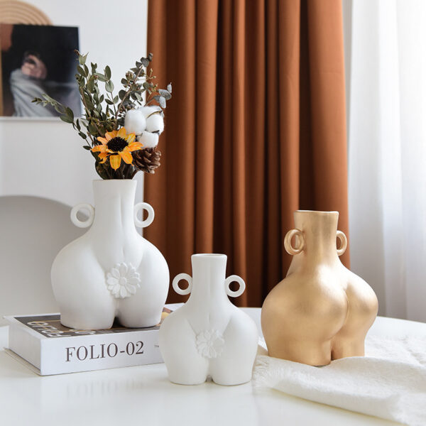 1623650746311.jpg Nordic Human Body Ceramic Vase – Modern Home Decoration