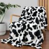 180787e3-413b-464d-87ef-dd96a5f008eb.jpg Cow Print Flannel Blanket – Soft Warm Home Throw