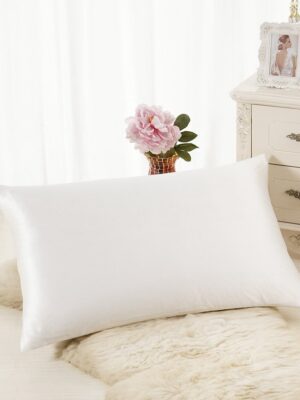 Satin Ice Silk Pillowcase – Solid Color Smooth Single Pillow Cover